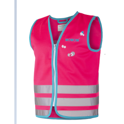 Fluo vestje kinderen - monster JACKET - EN 1150 certificaat - Roze