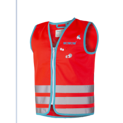 Fluo vestje kinderen - monster JACKET - EN 1150 certificaat - Rood