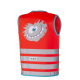 Fluo vestje kinderen - monster JACKET - EN 1150 certificaat - Rood