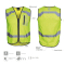 Fluo jas met rits en borstzakje - Fluojas EN 1150 certificaat
