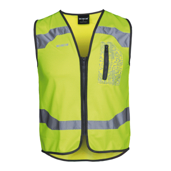 Fluo jas met rits en borstzakje - Fluojas EN 1150 certificaat