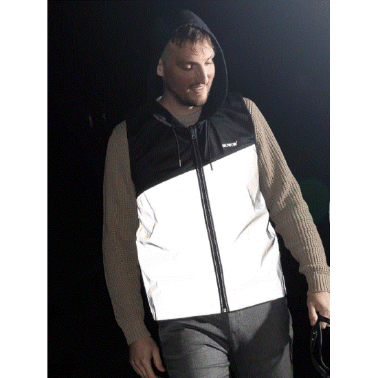 Reflecterende jas met kap - WOWOW Hoodie Reflecterend