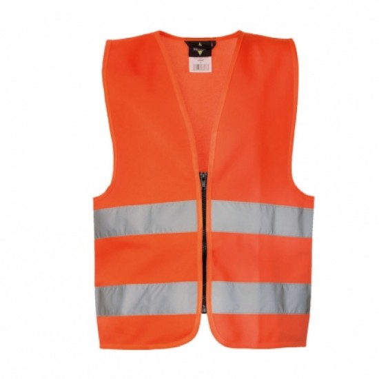 Fluo vestje kinderen met rits - CE EN 1150 Fluo vestje kinderen met rits - CE EN 1150