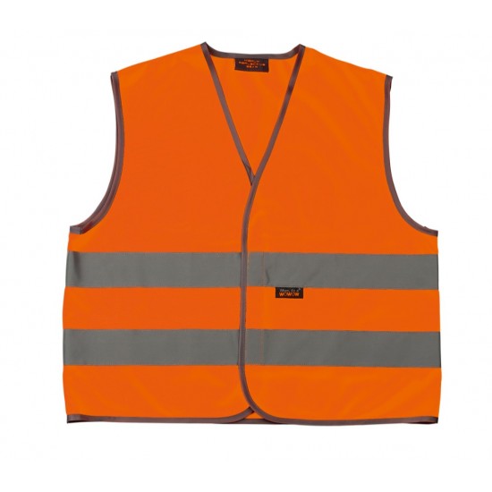 Fluo vest volwassenen oranje- MESH GILET WOWOW EN 1150 Fluo vest volwassenen oranje- MESH GILET WOWOW EN 1150