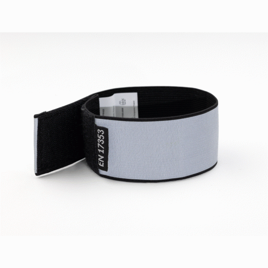Armband elastisch zwart reflecterend -  CE EN13356