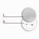 Reflecterend Pin-Badge om op te spelden - CE EN 13356 conform Reflecterend Pin-Badge om op te spelden - CE EN 13356 conform