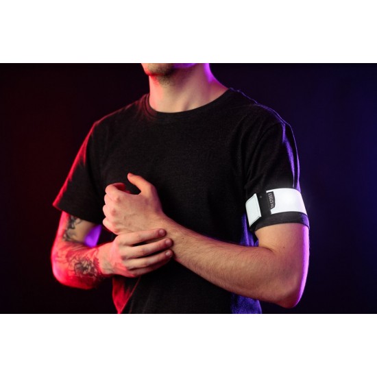 Armband elastisch zwart reflecterend -  CE EN13356