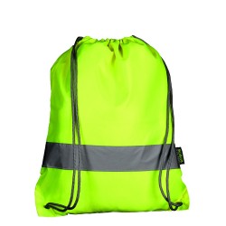 Fluo sportzakje WOWOW met reflecterende strook 5 cm - CE EN 13356